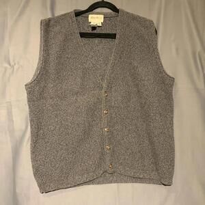 Vintage Eddie Bauer Hipster / Grandpa waffle knit vest.  Made in USA.
